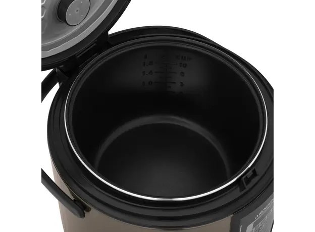 მულტისახარში ARDESTO Multicooker, 860W, bowl-5L, electronic control, recipes book, inox+ plastic, bronz, 7 image