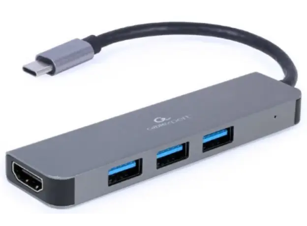 ადაპტერი Gembird A-CM-COMBO2-01 USB Type-C 2-in-1 multi-port adapter (Hub + HDMI), 2 image