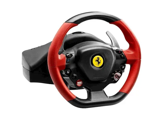 კომპიუტერული საჭე და პედლები Thrustmaster Ferrari 458, Xbox One, Black/Red, 3 image