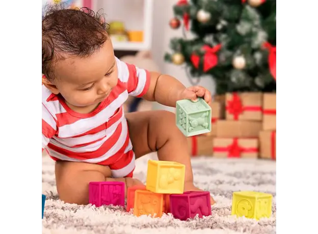 განსავითარებელი ასაწყობი კუბები Btoys ONE TWO SQUEEZE, SOFT BLOCKS, 4 image