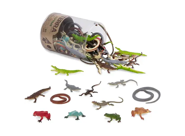 ქვეწარმავლების და ამფიბიების სამყაროს სათამაშო ნაკრები Terra REPTILES IN TUBE