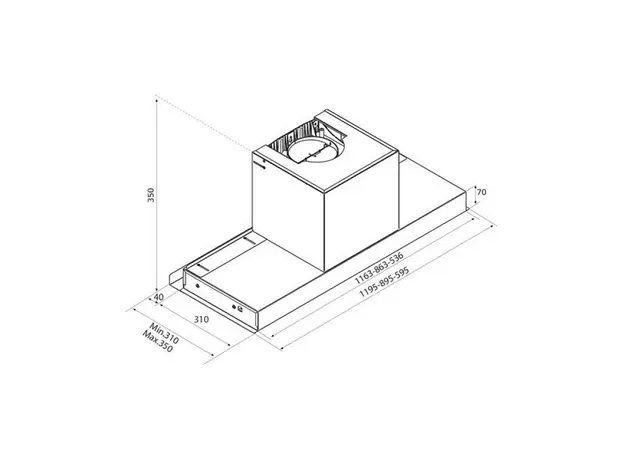 გამწოვი AIRFORCE F300 BL/A/60, 4 image