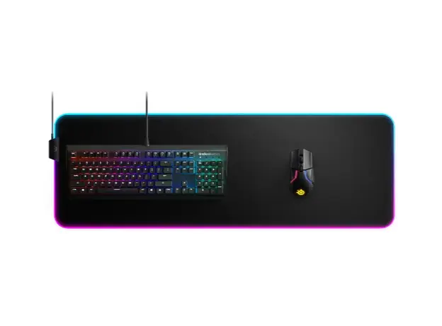 მაუსპადი SteelSeries Mouse Pad QcK Prism Cloth RGB M (900x300x4mm), black, 3 image
