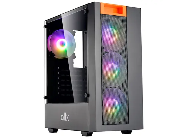ქეისი ALLX AX-G2045, Computer Case, Micro-ATX, ATX, USB 3.0x1, USB 1.0x2, AUDIO, Black, 2 image