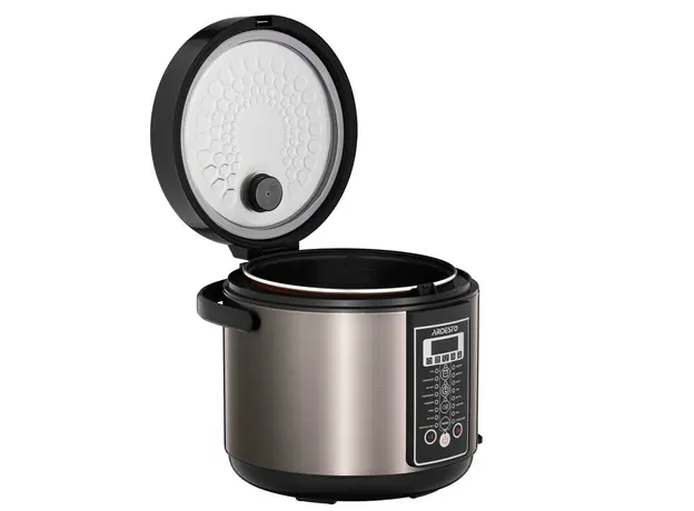 მულტისახარში ARDESTO Multicooker, 860W, bowl-5L, electronic control, recipes book, inox+ plastic, bronz, 5 image