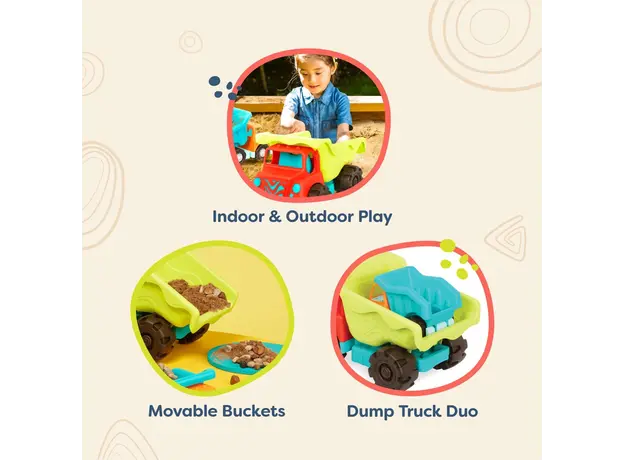 სათამაშო ტრაქტორები Btoys 20" DUMP TRUCK AND SMALLER TRUCK, 5 image