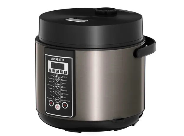 მულტისახარში ARDESTO Multicooker, 860W, bowl-5L, electronic control, recipes book, inox+ plastic, bronz, 4 image