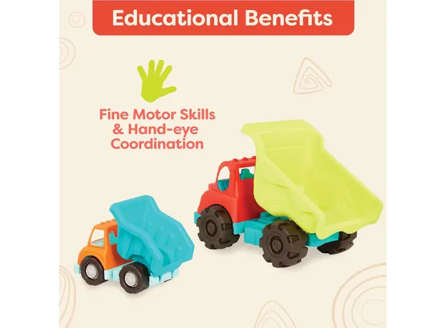 სათამაშო ტრაქტორები Btoys 20" DUMP TRUCK AND SMALLER TRUCK, 4 image