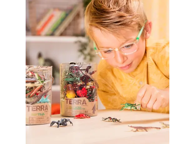 ქვეწარმავლების და ამფიბიების სამყაროს სათამაშო ნაკრები Terra REPTILES IN TUBE, 4 image