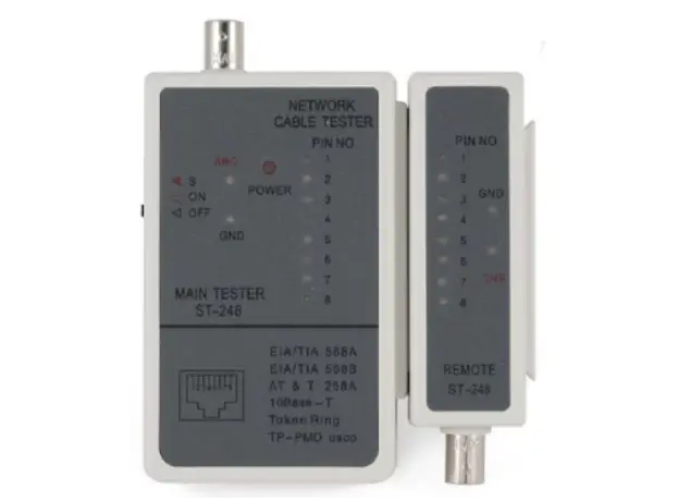 ტესტერი Gembird NCT-1 Cable tester for RJ-45 and RG-58 cables, 3 image