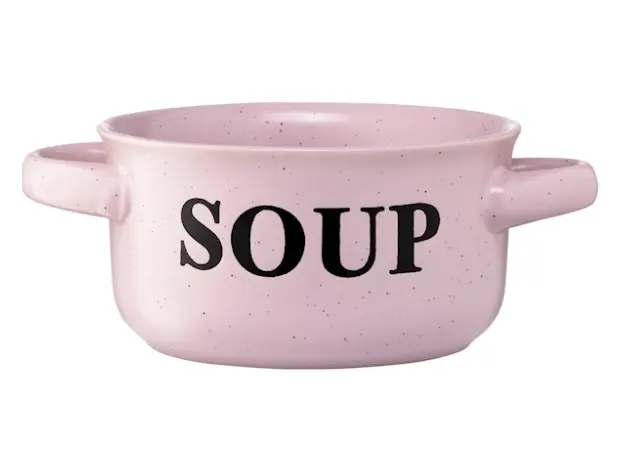 წვნიანის თასი Ardesto Bowl Alcor, 550 ml, pink, ceramics