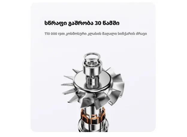 თმის საშრობი ALLX AXH-015P, 1600W, High Speed Hair Dryer, Negative Ionic, Turbo, Purple, 7 image