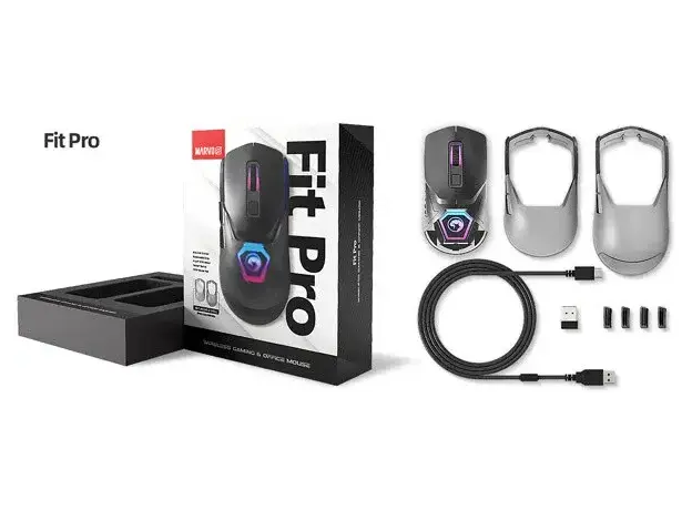 მაუსი Marvo Z FIT PRO G1W Wireless Mouse - Black, 3 image