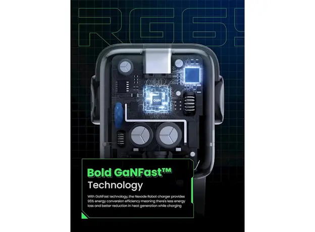 მობილურის დამტენი UGREEN 25685B Nexode RG, 65W, USB, USB Type-C, Black/Grey, 7 image