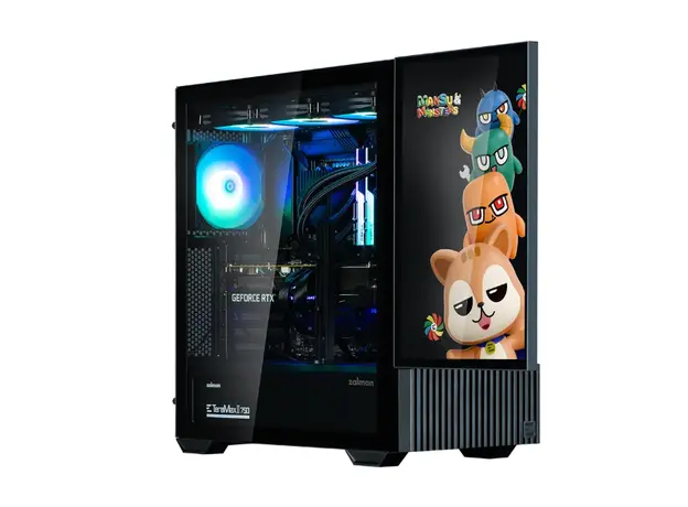 კომპიუტერის ქეისი Zalman Computer case Z10 DS, without PSU, 2xUSB3.0, 1хUSB Type-C, 2х120mm, 1x120mm ARGB, TG Side Panel, ATX, Monitor, balck, 5 image