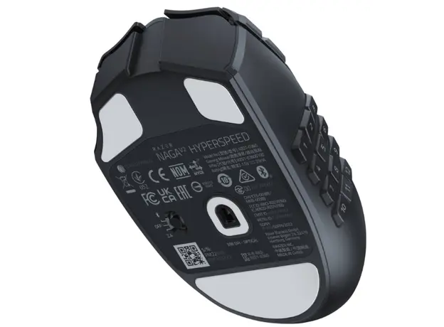 მაუსი Razer Naga V2 HyperSpeed, WL/BT, Black, 6 image
