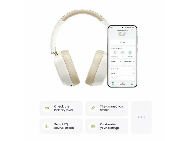 ყურსასმენი UGREEN HP203 (35757), Headset, Wireless, Bluetooth, Black, 8 image