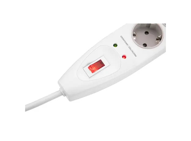 დენის გამანაწილებელი 2Е 2E-SP515M2WH, 5 Socket, 2m, Power Strip With Surge Protector, White, 5 image