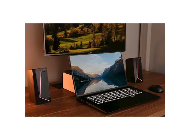 დინამიკი 2E Multimedia speaker  PCS233 RGB, 2.0, USB, Black, 6 image