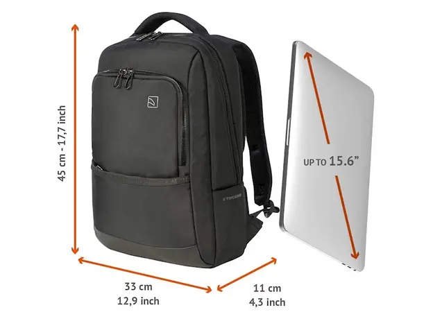 ნოუთბუქის ჩანთა Tucano LUNAR BACKPACK 15.6" BLACK, 5 image