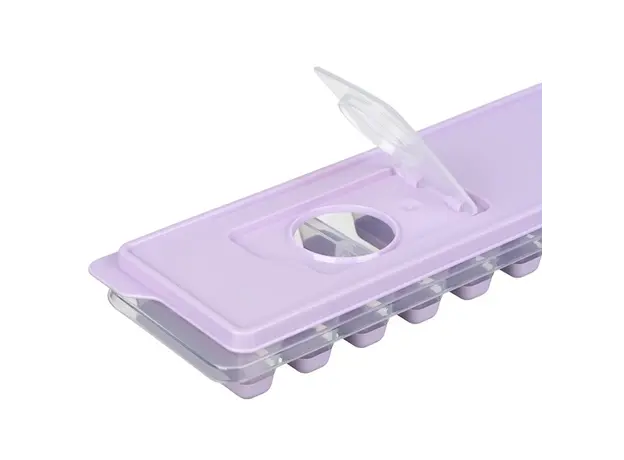 ყინულის ფორმა Ardesto Ice tray with lid Fresh Stick, 27х9.5х3.8cm, silicone, plastic, lilac, 4 image