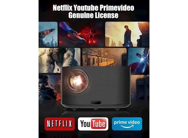 პროექტორი Byintek X30, Smart LCD Projector, FHD 1920x1080, 650lm, Black, 3 image