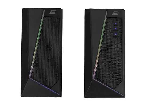 დინამიკი 2E Multimedia speaker  PCS233 RGB, 2.0, USB, Black, 3 image
