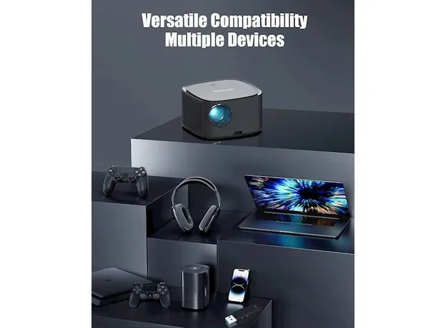 პროექტორი Byintek X30, Smart LCD Projector, FHD 1920x1080, 650lm, Black, 6 image