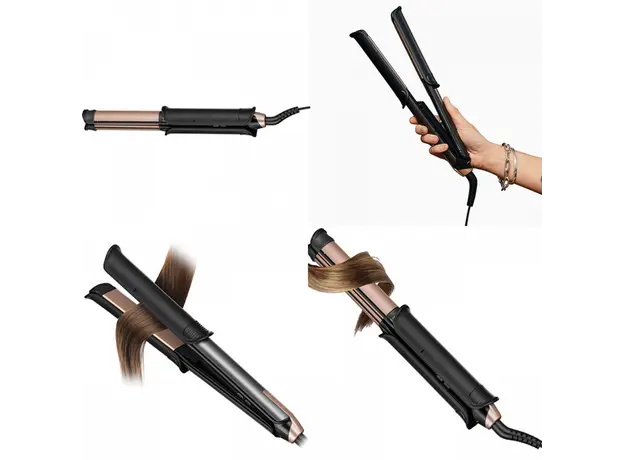 თმის გასასწორებელი Remington S6077 E51 ONE Straight & Curl Styler, 5 image