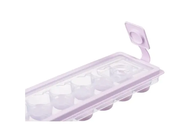 ყინულის ფორმა Ardesto Ice tray with lid Fresh Cylinder, 27х9.5х3.8cm, silicone, plastic, lilac, 7 image