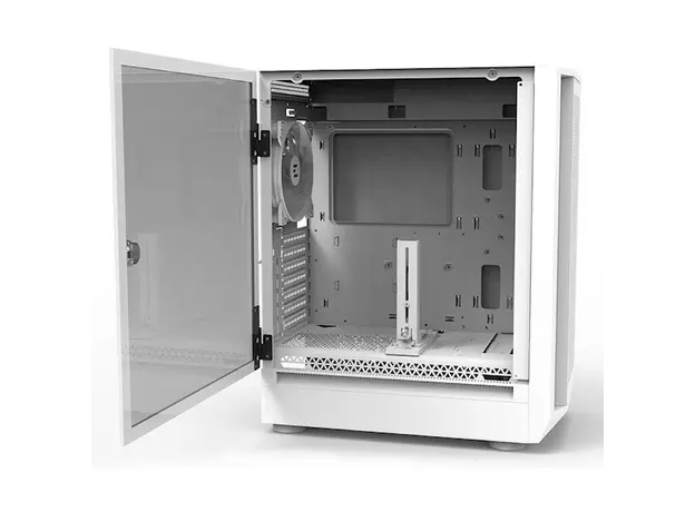 ქეისი Zalman PC case I6 without PSU, 1xUSB3.0, 1xUSB2.0, 1xUSB Type-C, 4x140mm RGB, VGA 355mm, LCS ready, TG Side Panel, ATX, white, 4 image