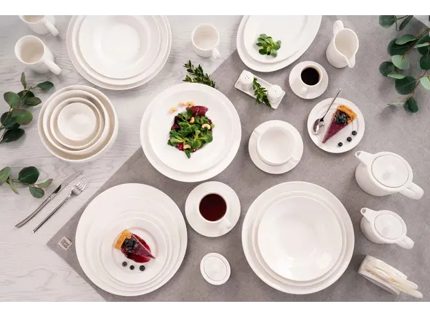 ფაიფურის თეფში Ardesto Dinner plate Prato, 25сm, porcelain, white, 9 image