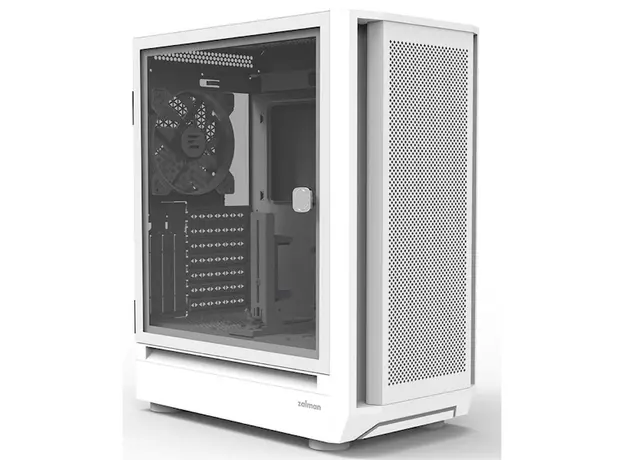 ქეისი Zalman PC case I6 without PSU, 1xUSB3.0, 1xUSB2.0, 1xUSB Type-C, 4x140mm RGB, VGA 355mm, LCS ready, TG Side Panel, ATX, white, 3 image