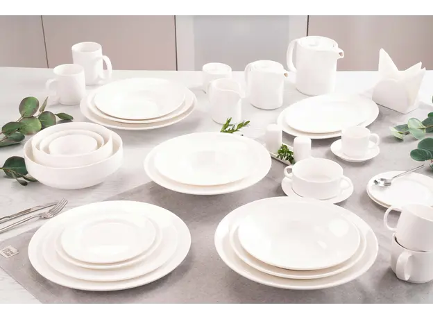 ფაიფურის თეფში Ardesto Dinner plate Prato, 25сm, porcelain, white, 7 image