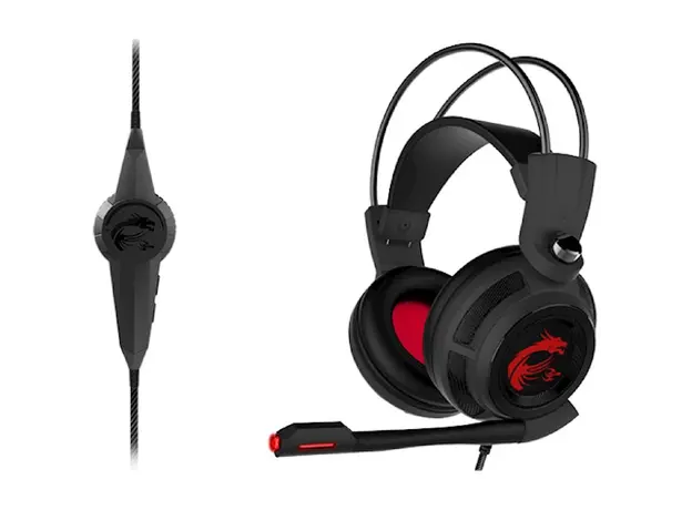 ყურსასმენი MSI S37-2100911-SV1 DS502, Gaming Headset, Wired, USB, Black, 4 image