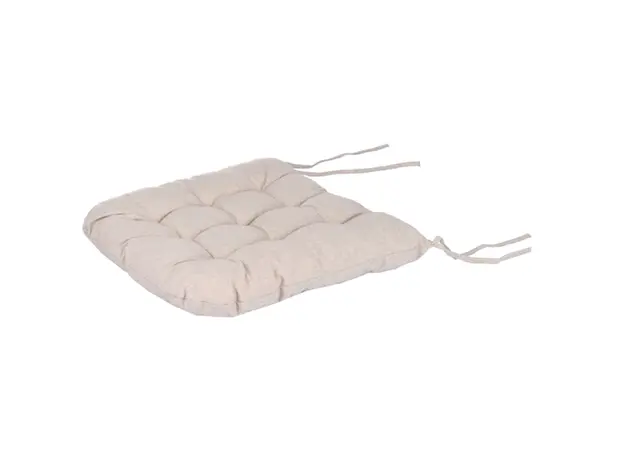 სკამის ბალიში Ardesto Sitpad Oliver, 40x40cm, 100% cotton, filling: 50% holofiber, 50% pp, beige, 3 image