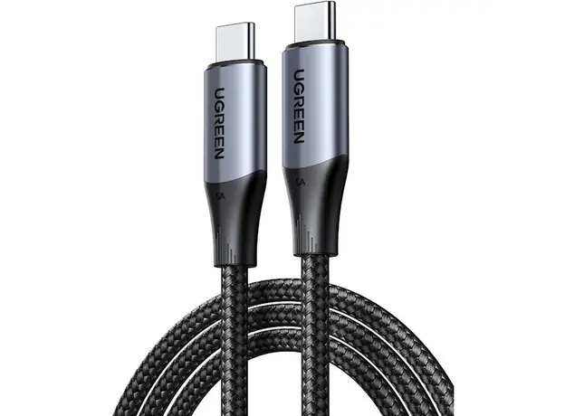 ვიდეო კაბელი UGREEN US355 (80150), 4K Video Cable , 100W Type-c To Type-c USB C To USB C 3.2 Gen 2 Cable, 1m, Black