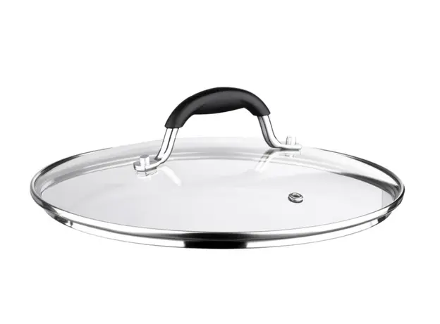 ქვაბის თავსახური ARDESTO Lid Black Mars 24 см, glass,stainless steel, silicone, 2 image