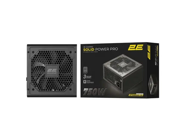 კვების ბლოკი 2E 2E-SP750BRSMII-120 SOLID Power Pro, 750W, 80 Plus Bronze, Power Supply, Black, 3 image