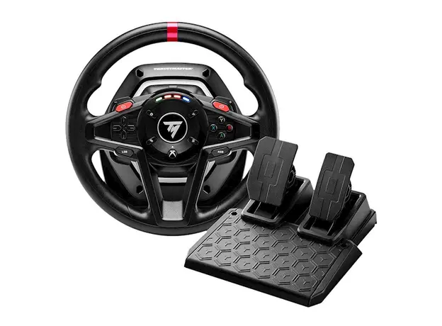 კომპიუტერული საჭე და პედლები Thrustmaster 4160781 T128-P, PS5, PS4, PC, Racing Wheel+Pedals, Black, 2 image