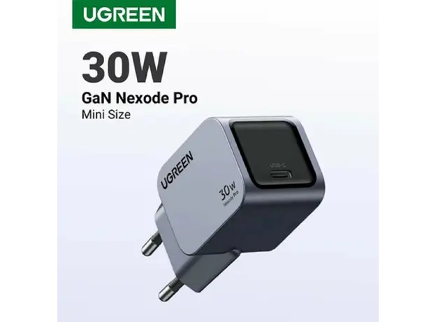 მობილურის დამტენი UGREEN X703 (35006) Nexode Pro, 30W, Type-C, Grey, 6 image