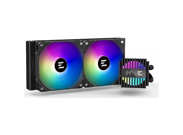 ქულერი Zalman LCS Alpha 2 A24 ARGB, LGA1700, 1200, 115x, AM5, AM4, TDP 320W, black