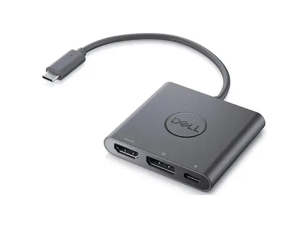 USB ადაპტერი Dell 470-AEGY, USB-C Male to HDMI/DP, Adapter, Grey
