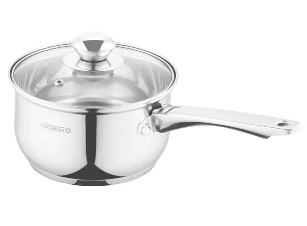 ქვაბი Ardesto Saucepan with glass lid Gemini Gourmet Spoleto, 1.6l, stainless steel, 2 image