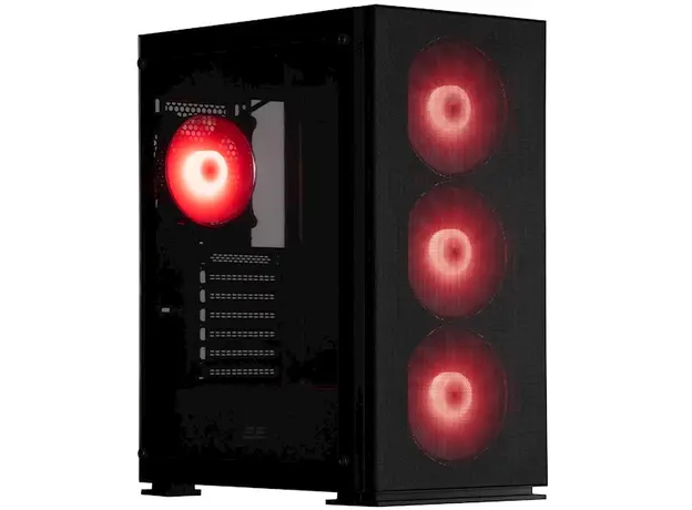 ქეისი 2E 2E-G3301N, Computer Case, MidT, MicroATX, Mini-ITX, USB 2.0, 2xUSB 3.0, Black, 3 image
