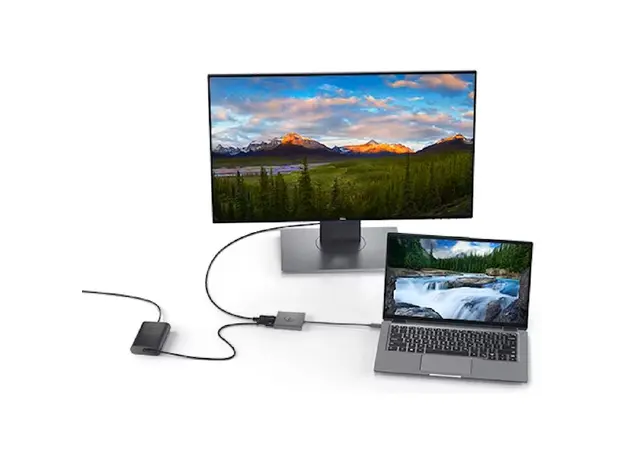 USB ადაპტერი Dell 470-AEGY, USB-C Male to HDMI/DP, Adapter, Grey, 4 image