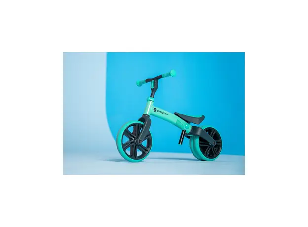 საბავშვო ბალანს ველოსიპედი YVolution YT16G2 Bigovel Yvelo, Children's Balance Bicycle, Junior Green, 6 image