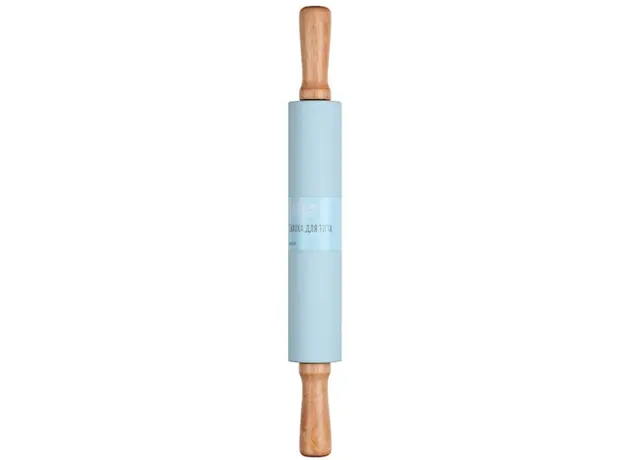 ცომის გასაბრტყელებელი Ardesto Rolling Pin Tasty baking , blue, 43,5 cm, silicone, wood.