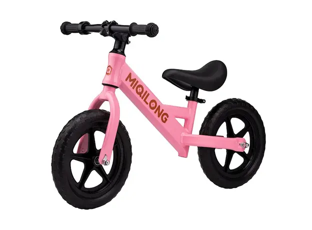 საბავშვო ბალანს ველოსიპედი Miqilong ZCY-HP12 Bigovel, 12", Children's Balance Bicycle, Pink, 3 image