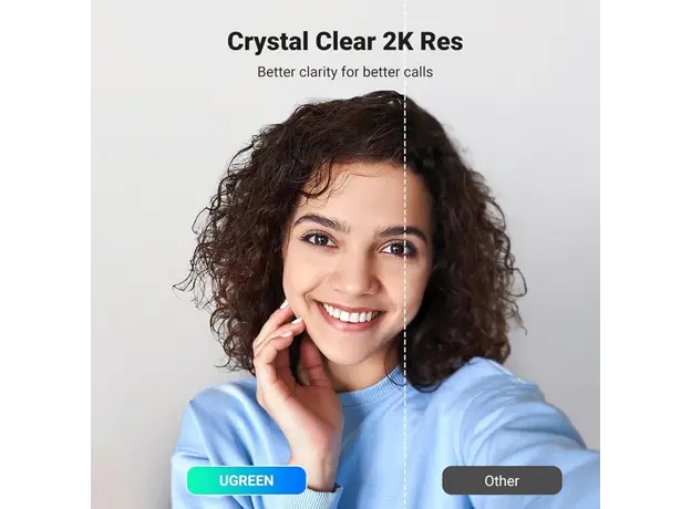 ვებკამერა UGREEN CM778 (35626), 2K, Built-in Microphone, Webcam, Black, 6 image